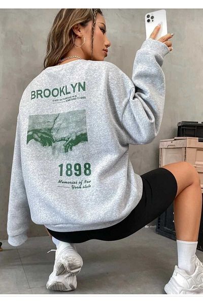 KOZİA OUTDOORS Printed Oyaka Unisex Oversize Sweatshirt