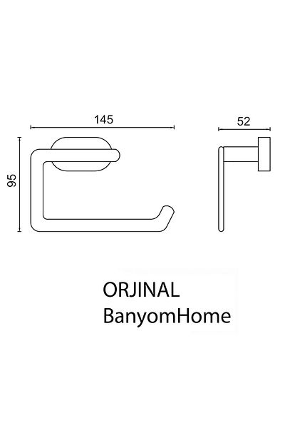 ÇELİK BANYO Stainless Brass Peak Toilet Paper Holder
