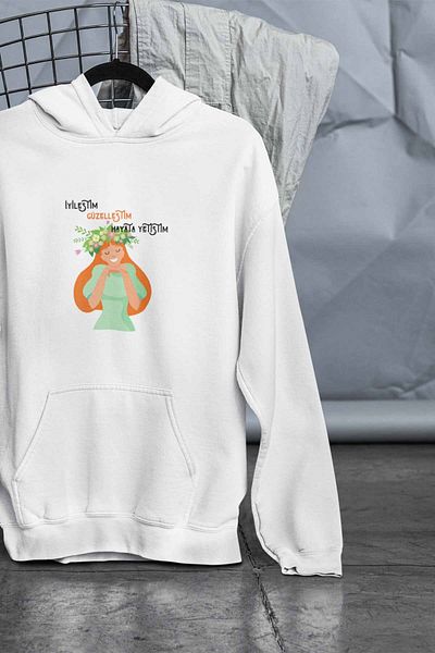 qoeuyl boutique Unisex I Healed/I Grown Up/I Grown Up In Life Φούτερ με κουκούλα από βαμβακερό φούτερ