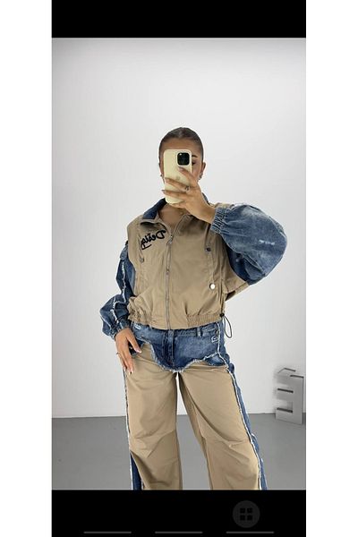 RE DESIGN Jacket with Woven Jeans