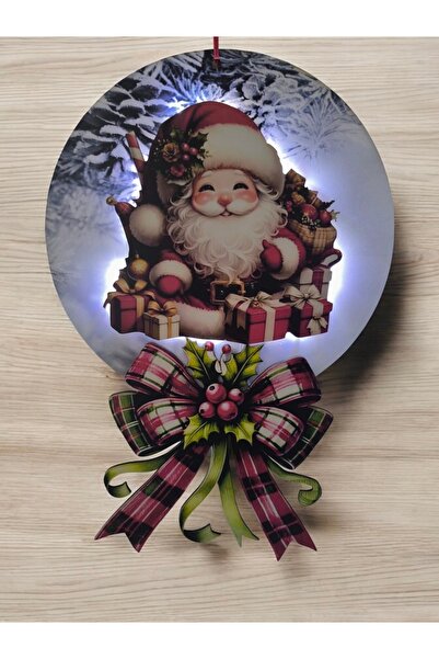 Yavuz Süs Led ışıklı Noel babalı Yılbaşı Kapı süsü