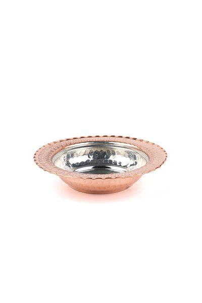 Zinnun Copper Plate Breakfast Snack Bowl Set 4 Pcs 11.5 cm