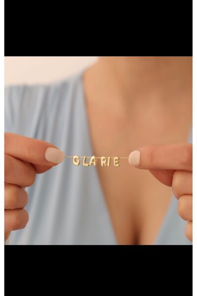 passion silver Minik Balon Harfler Kişiye Özel İsimli Kolye Kadın