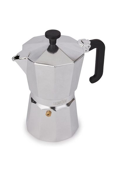 La Cafetiere ماكينة صنع الإسبريسو فينيس المصنوعة من الألومنيوم المقاوم للتسرب بسعة 290 مل
