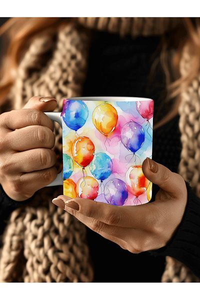 Evion Balloon Shaped 3D Design Ceramic Mug - Gift Mug