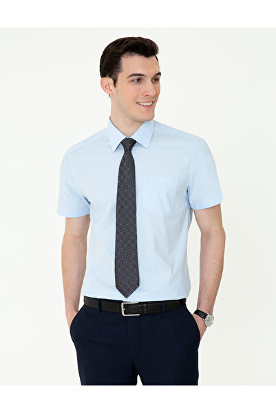 Pierre Cardin Açık Mavi Regular Fit Kısa Kollu Gömlek 50251191-VR003