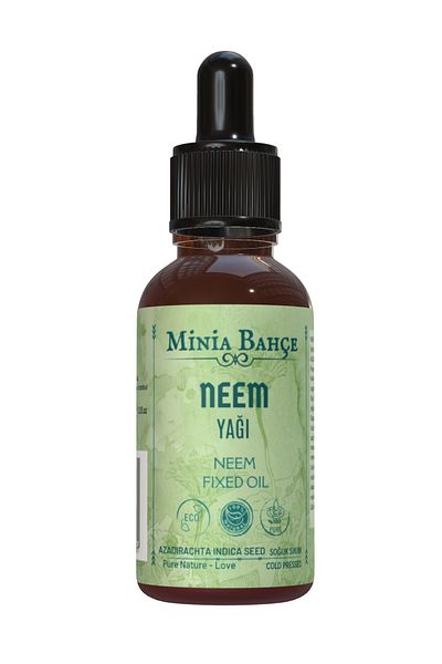 Minia Bahçe Bitki ve Sanat Atölyesi Organic Neem (Crescent Tree) Oil, 30ml |   100% Pure and Natural