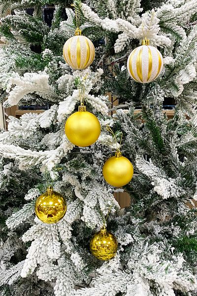 Yusuf Dirik YD Party Supplies 9 Luxury Glitter Christmas Tree Balls - 6 cm Shiny Matte, Acetate Box