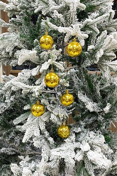 Yusuf Dirik YD Party Supplies Christmas Tree Ball Shiny Medium Size 6 cm 6 Pieces