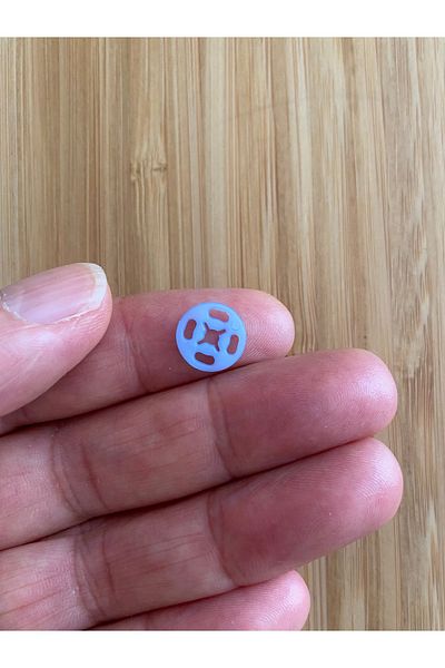 Kartopu Stand-Up Plastic Snap Fastener 1cm (10mm) Pack of 10 (10 Pairs). Color: Blue.