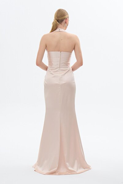 Carmen Szatén estélyi ruha - kötőfék és alsó Doraku