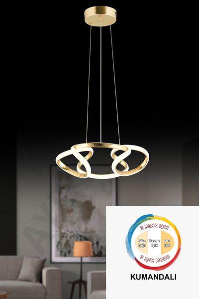 GYK LİGHT Ela Controlled 3 Color Chandelier