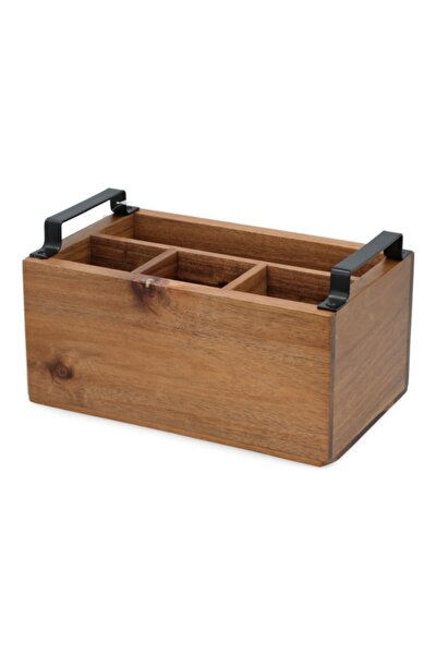 Bien Servi High Quality Acacia Countertop Utensils Holder Box