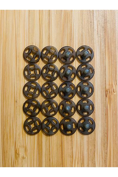 Kartopu Stand-Up Plastic Snap Fastener 1cm (10mm) Pack of 10 (10 Pairs). Color: Khaki.