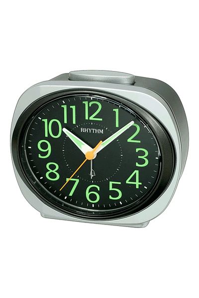 Rhythm Super Silent Move Quartz Analog Bell Alarm Clock