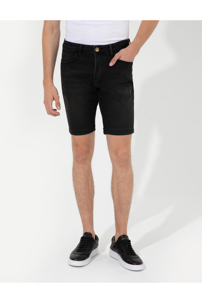 Pierre Cardin Antrasit Slim Fit Jean Şort 50251524-VR006