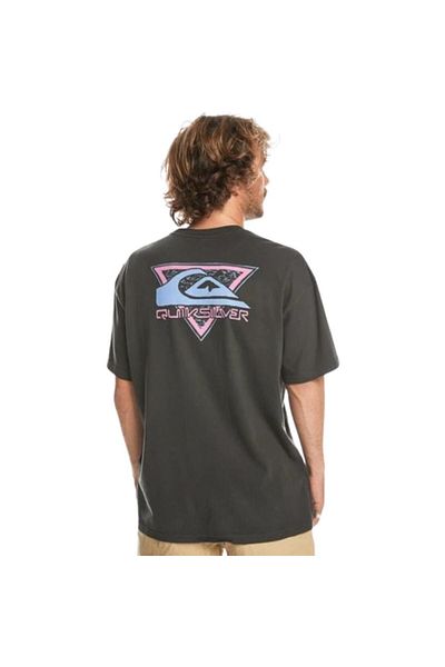Quiksilver Ανδρικό γκρι μπλουζάκι Take Us Back Logo Ss Eqyzt07654-12814