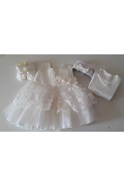 biyan collection Kız Bebek Mevlüt Takımı Gelinlik Abiye Elbise Bebek Doğum Baby Shower Hediyesi