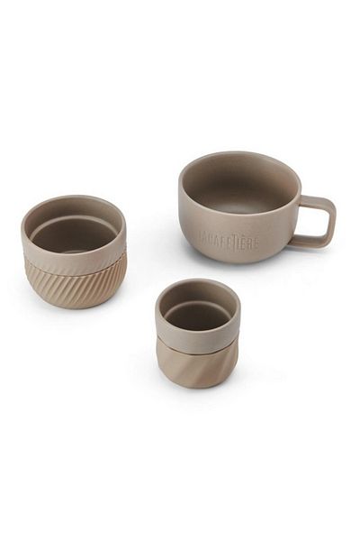 La Cafetiere 3-Piece High Quality Porcelain Family Mug Set