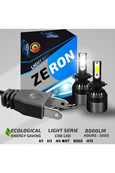 ZERON Xenon H7 Led Araba Far Ampül Xenon Led Şimşek Etkili Lıght Seri