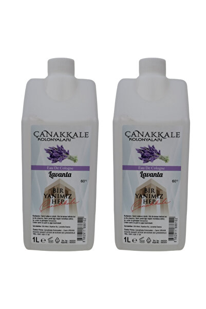 ÇANAKKALE kolonyaları (Şeffaf Renksiz) - 2 Adet Lavanta Kolonyası -Litrelik -...