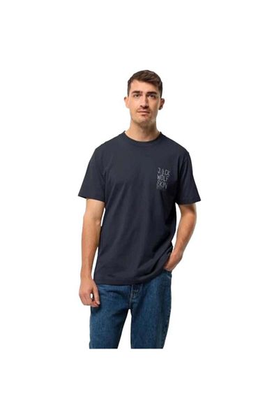 Jack Wolfskin Jack Tent T M 1809791tr-16459 Ανδρικό μπλουζάκι Navy Blue