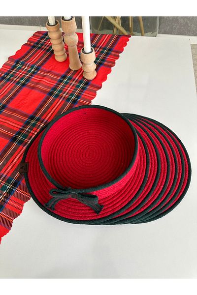 ERSU AHAT HOME DESİGN Iuta, răchită, Runner, Serviciu american, Supa, Față de masă, Husă pentru masă de cafea, Decor, Respirație Prezentare de Crăciun