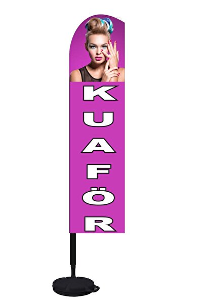 ÇELİKONLİNE Kuaför Yelken Bayrak (75x400cm)