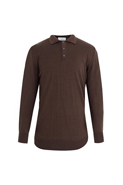 Uki KAHVE Polo Yaka Triko Kazak