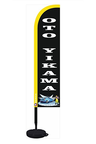 MR. ÇELİK PREMİUM Oto Yıkama Yelken Bayrak (75x400cm)