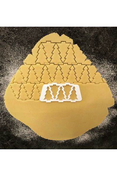 Arsdcraft New Year's Christmas Themed Pine Tree Candy Plasticine Cookie Mold