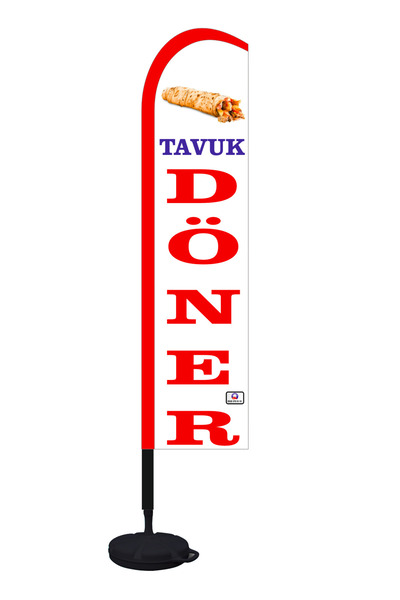 Genel Markalar Tavuk Döner Yelken Bayrak (75x400cm)