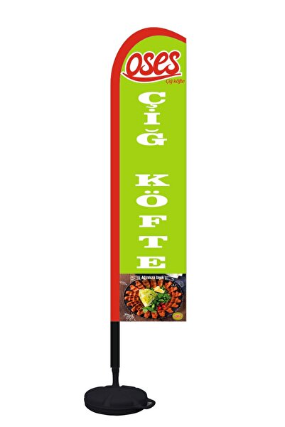 MR. ÇELİK PREMİUM Oses Çiğ Köfte Yelken Bayrak (75x400cm)