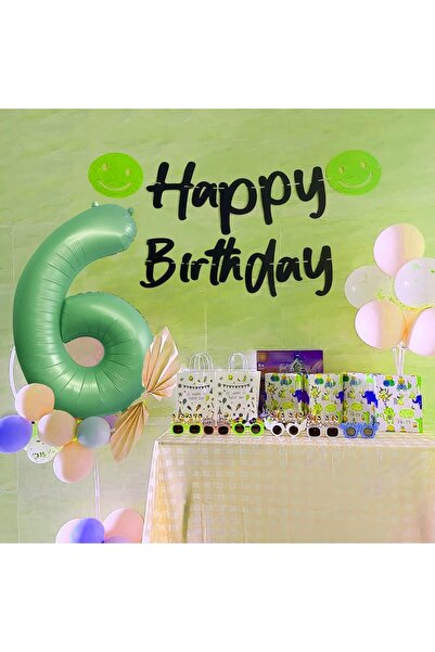 Bkmc Retro Green Matte Foil - Age Figure Follyo Balloon