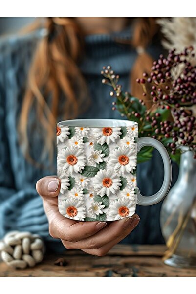 Evion 3D Design Ceramic Mug in Flower Models - Gift Mug