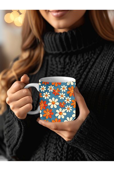 Evion 3D Design Ceramic Mug in Flower Models - Gift Mug