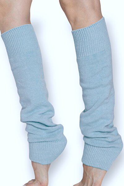 Nitesheys Сині зимові натуральні вовняні жіночі гетри, товсті гетри без підошви, шкарпетки для йоги