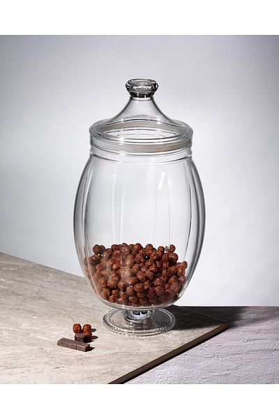 ORCHID ACRYLIC CANISTER L CLEAR