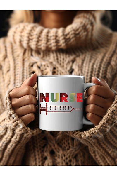 Evion Special Design Nurse Themed Ceramic Mug - Gift Nurse Cup