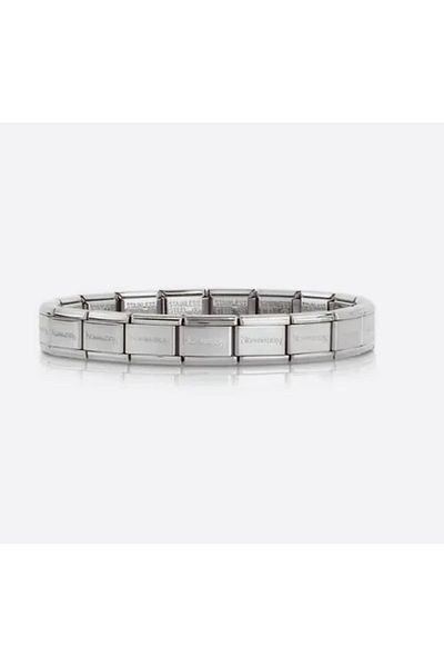 sevy jewelry 316L Steel Italian Charm Classic Silver Color Stainless Steel Bracelet with Box