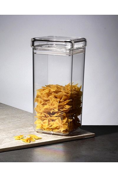 ORCHID ACRYLIC SQUARE CANISTER XL CLEAR