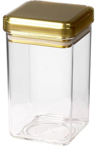 ORCHID ACRYLIC SQUARE CANISTER L GOLD