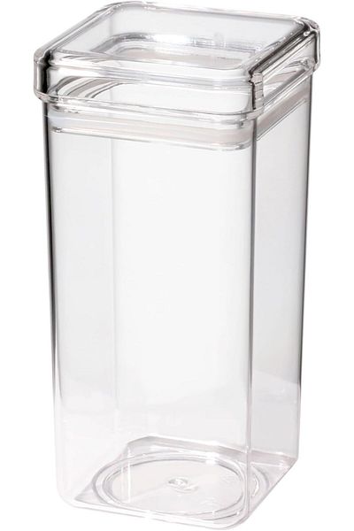 ORCHID ACRYLIC SQUARE CANISTER XL CLEAR