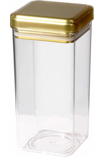 ORCHID ACRYLIC SQUARE CANISTER XL GOLD