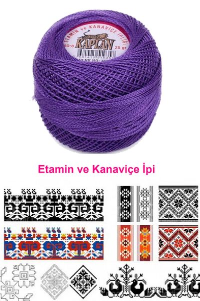 Kaplan Etamin and Cross Stitch Thread 8 No Code/Color: 495 - Royaleks