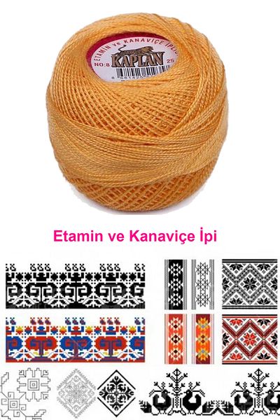 pazarella Tiger Etamine And Cross Stitch Thread No 8 Κωδικός/χρώμα: 444 - Royaleks