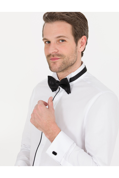 Pierre Cardin Beyaz Slim Fit Smokin Gömlek 50256438-VR013
