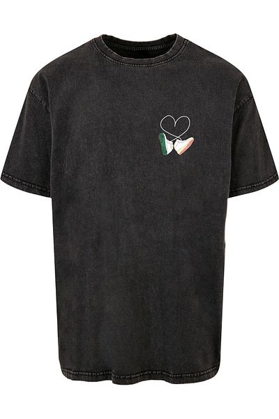 Mister Tee Kicks Love – Schweres, übergroßes T-Shirt mit Acid-Waschung