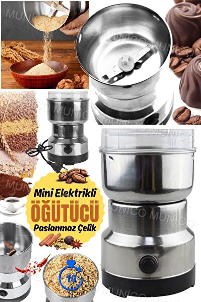 Genel Markalar Ev Tipi Elektrikli Kahve ve Baharat Öğütücüsü Pratik ve Güçlü Paslanmaz Çelik Elektrikli Kuru Tahıl