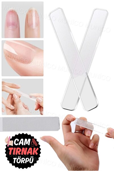 Genel Markalar Mini Taşınabilir Şeffaf Cam Tırnak Dosya Dikdörtgen Manikür Pa...
